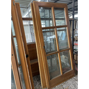 104x222 bontott fa erkélyajtó