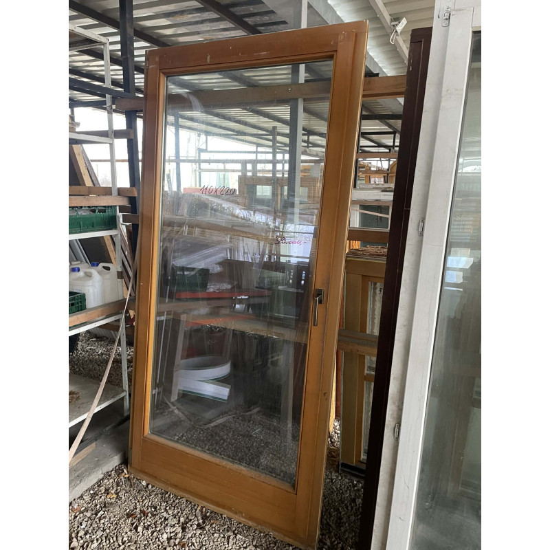 110x210 bontott fa erkélyajtó