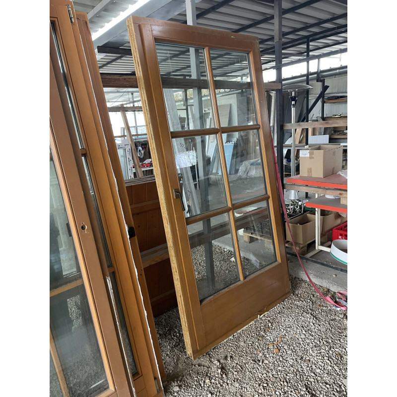 112x220 bontott fa erkélyajtó