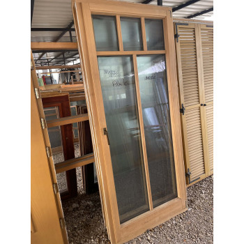 98x220 bontott fa erkélyajtó