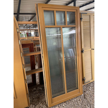 98x220 bontott fa erkélyajtó