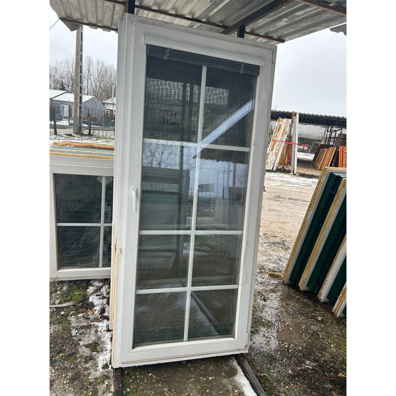 93x208 bontott műanyag erkélyajtó